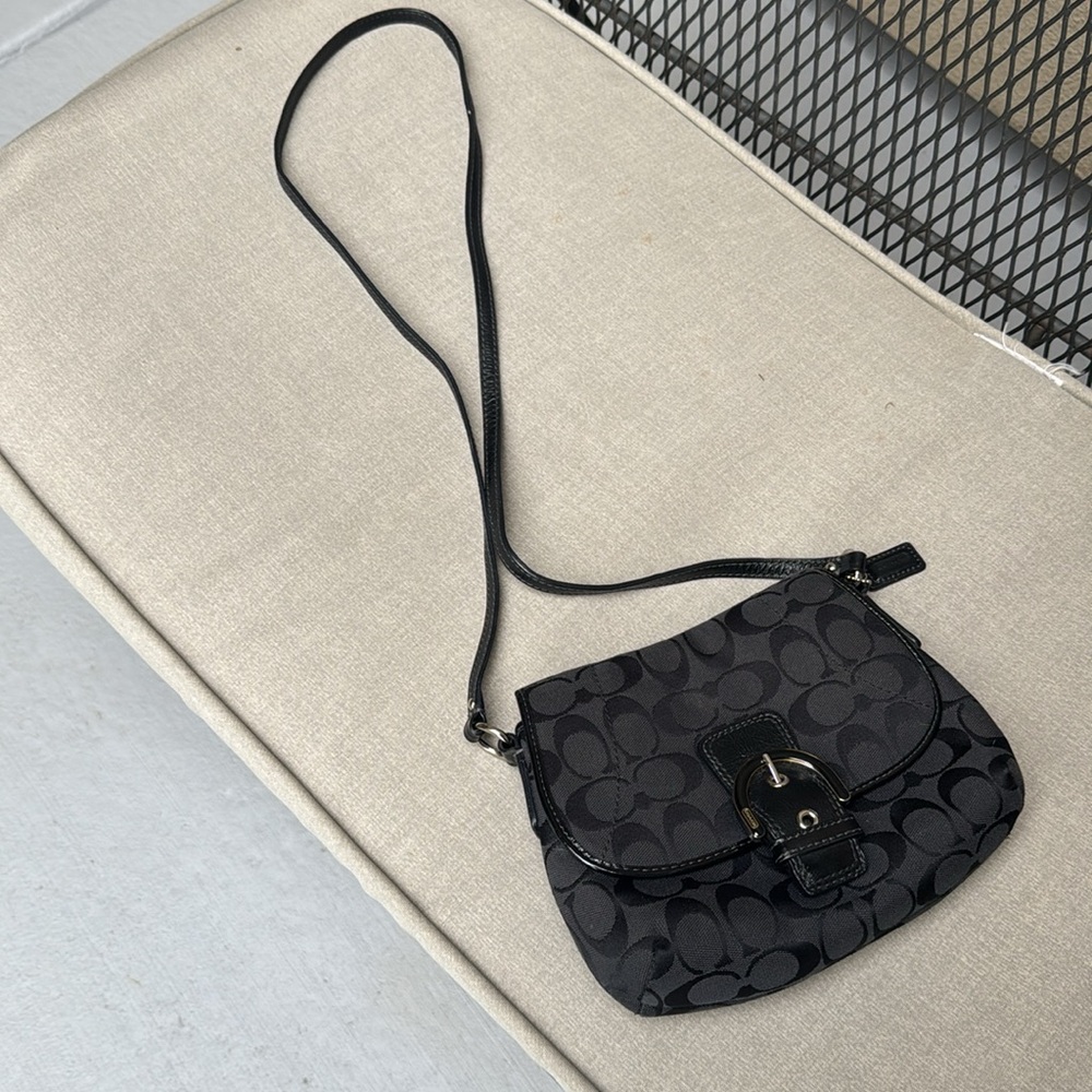 Coach Black Signature Shoulder Bag